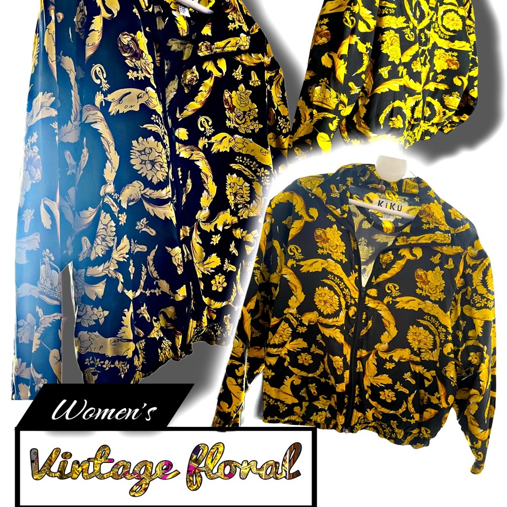 Vintage women’s floral bomber